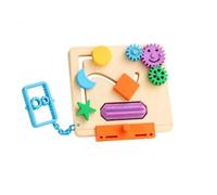 harayaa Children Learning Board Busy Board Toy Activity Board Sensory Board With Fine Motor Practice Pieces And Smooth Gliders Portable Square Board Suitable