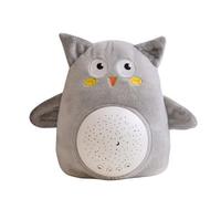 harayaa Children Projection Light Animal Toy With Front Mounted And Volume Control Music Module Using Soft Polyester Fill Suitable For Young Child Comfort, Owl Shape