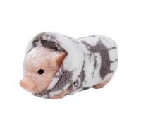 harayaa Children Simulation Figur Pig Toy Figurine Model Statue With Cozy Hooded Attire Silicone Build With Detailed Ears And Snout Suitable for farm-themed, Gray, 182g