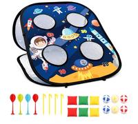harayaa Children Throwing Game Toss Challenge Sturdy Polyester Cloth Foldable Engaging Group Entertainment Suitable for Birthday Celebration School Event, Space Astronaut Theme with Chi