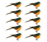 harayaa Christmas Cardinal Clip on Tree Ornaments Bird Decorations Bundle Cardinal with Artificial Feathers for Wreaths, Green Robin
