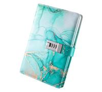 harayaa Diary with Lock Locking Journal A5 PU Leather Journal Thick Password Lock Diary Locked Diary Teenage Girls Kids Men Women, Turquoise