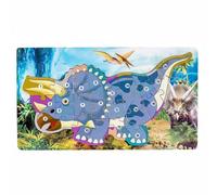 harayaa Dinosaur Puzzle Wooden Toy Set Learning Teaser With Pattern Recognition For Hand Eye Coordination Suitable for preschool kindergarten parent child play, Triceratops Digital