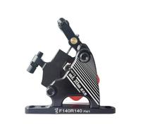 harayaa Disc Brake Caliper Road Brake Rotor Adapter Two Piston Hydraulic Aluminum Alloy Body Compact Lightweight Construction Printed Model Markings Suitable, Black, 140/160 Universal