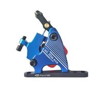 harayaa Disc Brake Caliper Road Brake Rotor Adapter Two Piston Hydraulic Aluminum Alloy Body Compact Lightweight Construction Printed Model Markings Suitable, Blue, 140/160 Universal