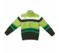 harayaa Doll Clothing Doll Sweater Miniature Pullover Knit Top Woolen Yarn Texture Ribbed Neck Long Sleeve Clean Stripes suitable for 30cm decoration styling , Green , 30 Cm