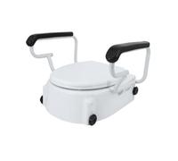 harayaa Elderly Toilet Riser Raised Toilet Seat Commode Frame Supportive Design With Flip Up Armrests Adjustable Height Stable Fit suitable for seniors recovery mobility assistance