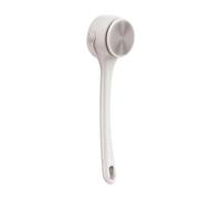 harayaa Electric Body Brush Back Scrubber with 4 Heads, Waterproof Rechargeable Scrubber Shower Brush, Double Handle for Shower, Beige