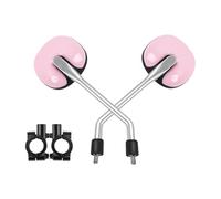 harayaa Electric Scooter Rear View Mirror Set Back Mirror with Mounts & Wrench Rotatable Convex Mirror for Bike Modification, Pink