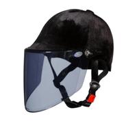 harayaa Equestrian Helmet Starter Equestrian Hat Portable Comfortable with Removable Liner Fashion Horse Riding Equipment for Kids, Tea colored lenses
