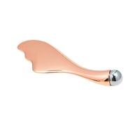 harayaa Eye Massage Stick Facial Massage Tool Zinc Alloy Multi Functional Handheld Eye Cream Tool Smooth Surface for Jaw Under Eyes, Rose Gold