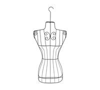 harayaa Female Mannequin Metal Wire Dress Form Women Mannequin Torso Manikin Body Torso with Hanging Hook for Retail Store Mall, White