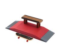 harayaa Fingerboard Fingerboard Ramp Park Kit With Mini Obstacles Spare Wheels Screwdriver Set Texture Realistic Setup For Tricks suitable for desk play party gifts beginners, E