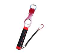 harayaa Fish Lip Gripper with Weight Scale Fish Lip Grabber Anti Slip Handle Fishing Tackle Holder, red