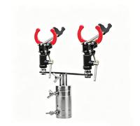 harayaa Fishing Rod Stand Holder Support Rack With Compact Body And Metal Clamp V Shaped Rod Cradles And Adjustable Support suitable for bank pier shoreline travel , DT42 , D-style Double Head
