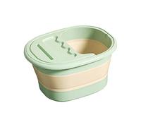 Harayaa Foldable Foot Bath with Lid - 26 Massaging Points, Soothing Relaxing Tired Feet, Large Basin for Picnics, Green