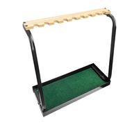 harayaa Golf Club Rack Floor Display Rack for 9 Shelf Organizer Club Display Stand for Course Practice Supplies Clubhouse Garage