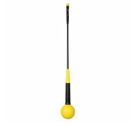 harayaa Golf Swing Practice Aid Weighted Tempo Tool Ergonomic Grip Training Stick Muscle suitable for beginners driving range home practice, Yellow, 1.2m