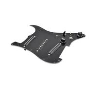 harayaa Guitar Pickguard Prewired Backplate Practical Ceramic DIY Professional Electronic Components Loaded Prewired Accessory, black
