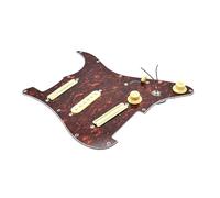 harayaa Guitar Pickguard Prewired Backplate Practical Ceramic DIY Professional Electronic Components Loaded Prewired Accessory, red