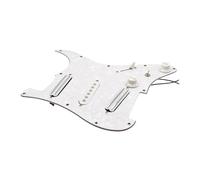 harayaa Guitar Pickguard Prewired Backplate Practical Ceramic DIY Professional Electronic Components Loaded Prewired Accessory, white