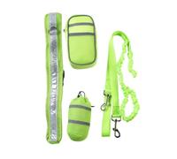 harayaa Hands Dog Leash with Storage Bags Wear-Resistant, Hands Dog Leash with Fanny Pack, for Low-Light Outings, Green