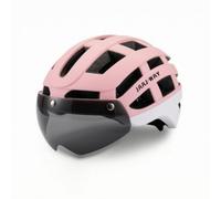 harayaa Headgear Bike Helmet With Visor Road Helmet Helmet Helmet With Tinted Front And Multiple suitable for city commuting long distance, Pink White