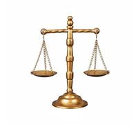 harayaa Iron Balance Scale Timeless Justice Ornament Metal Artwork Symbol Of Integrity Sturdy Square Base Suitable for Law Workplace Bookshelf Restaurant, Hanging Ring