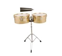 harayaa Latin Percussion Drum Timbales Set Cowbell Stand Drumsticks Metal Shell Adjustable Height Chrome Tripod Secure Mounting suitable for professional drummers music schools community events
