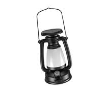 harayaa LED Vintage Design Lantern Camping Lamp Retro Hanging Light for Pathway Yard Porch, S black No solar