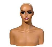 harayaa Mannequin Head Female Bust Form Rounded Head PVC Display Stand Plain Surface Suitable for Hats Hairpieces Jewelry Home Retail Counter Studio54cm
