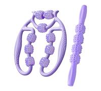 harayaa Massage Roller Circular Leg Clamp,Manual,Workout,Versatile,Portable Muscle Roller Leg Massage Tool for Indoor Men Arms Calf, purple