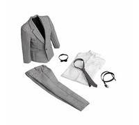 harayaa Men Formal Suit Accessory Ensemble Tailored Jacket White Shirt Modern Trousers Textile Realistic Appearance with Necktie Bowtie Suitable for Action Figure Photography Collection 1/6scale