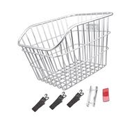 harayaa Metal Basket, Luggage Rack Basket, Universal Children's Foldable Storage Basket, Large Capacity, Strong Construction for T, Silver No Lid