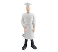 harayaa Miniature Figurines People Miniature Figure Resin Figurine Model Tiny People Hand Painted Craft Realistic PVC Suitable for Fairy Garden Micro Landscap, Cook