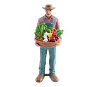 harayaa Miniature Figurines People Miniature Figure Resin Figurine Model Tiny People Hand Painted Craft Realistic PVC Suitable for Fairy Garden Micro Landscap, Farmer