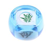 harayaa Multi-sided Mahjong Dice in Polyacrylic, A Practical Accessory for Card Games, clear Blue