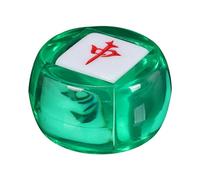 harayaa Multi-sided Mahjong Dice in Polyacrylic, A Practical Accessory for Card Games, clear green