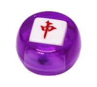 harayaa Multi-sided Mahjong Dice in Polyacrylic, A Practical Accessory for Card Games, clear purple