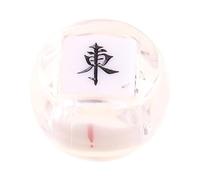 harayaa Multi-sided Mahjong Dice in Polyacrylic, A Practical Accessory for Card Games, clear white