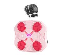 harayaa Music Boxing Training Machine Punching Pad Home for Kids Adults with Gloves Music Boxing Wall Target Music Boxing Trainer, No BT Pink