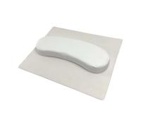 harayaa Nail Art Hand Pillow and Table Mat Manicure Arm Holder PU Leather Soft Support Easy to Clean Nail Hand Elbow Rest for Home, White