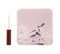 harayaa Nail Polish Brush Nail Gel Brushes for Salon Home Mini Soft Bristles Efficient Practical Compact Powder Liquid Brush, 30Pcs Brown