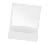 Harayaa Non-Reversing Cosmetic Stand Mirror - Stable, Clear Smooth Surface for True Image - Women's Gift for Dresser Tabletop, White