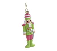 harayaa Nutcracker Hanging Ornament Christmas Decoration Gift Home Decor Figure for Cabinet Crafts Fall Family Friend Party, Green