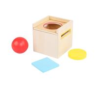harayaa Object Permanence Box for Kids Matching Game Educational Toy Children Wooden Toy Three Shape Color Classification
