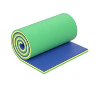 harayaa Outdoor Floating Water Mat Lounge Mattress Float Mat Bed Play Water Recreation Floating Pad Float Raft for Lake Outdoor Boat, Green Yellow Blue