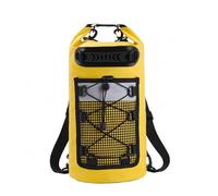 harayaa Outdoor Waterproof Contai Dry Bag Backpack Roll-Upper Seal Buckle Fastening PVC Mesh Mesh Pocket Top Carry Handle Cylindrical Shape Suitable for, Yellow, Yellow, 20L