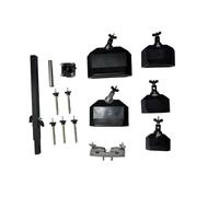 harayaa Percussion Bells Cowbell Set Stand Mount Drum Accessory Rhythm Tool Stage Gear Zinc Alloy Structure for Clear Attack and, Black, Cowbell Set With 5-Group Stand And Extension Clamp
