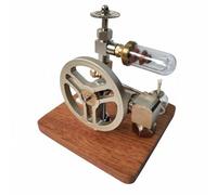 harayaa Physics Learning Device Thermal Engine Model Kit Engine Toy Demonstration Model Teaching Tool With Alloy Frame Wood Base Glass Cylinder For Teacher